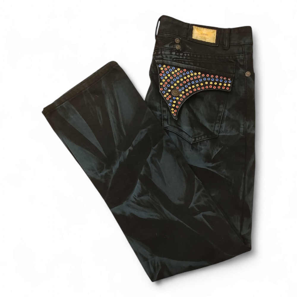 Robin's Jean Black Denim with Vibrant Accents